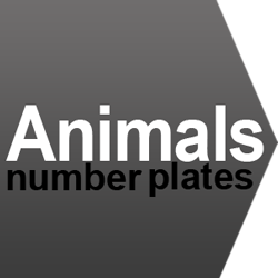 animal number plate ideas 