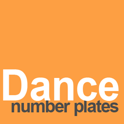 number plate ideas dance