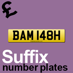 cheap suffix number plate ideas