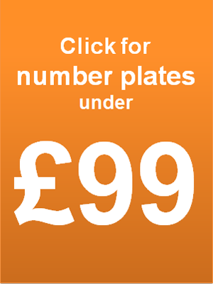 cheap personalised number plates under £99