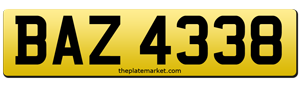 Irish number plates BAZ 4338