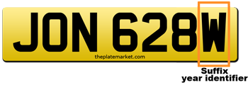UK number plate format - suffix 