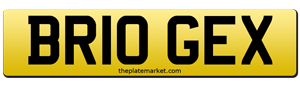 current style number plate Bridget BR10 GEX
