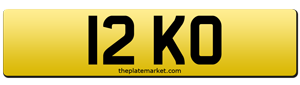 dateless number plates 12 KO