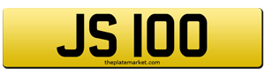 dateless number plates JS 100