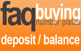 deposit and balance payments for private number plate