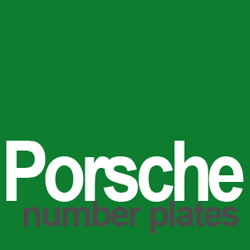 Porsche number plates