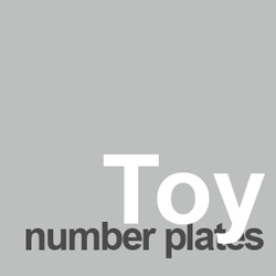 TOY number plates