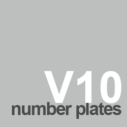 V10 number plates
