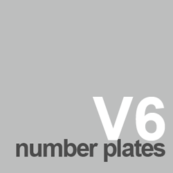 V6 number plates
