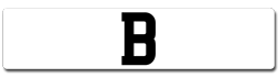 ASIAN name number plates beginning with B