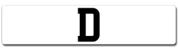 boys name number plates beginning with D