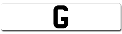 boys name number plates beginning with G