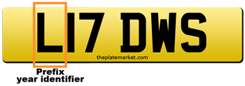 UK number plate format - prefix