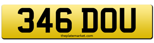 dateless number plates 346 DOU