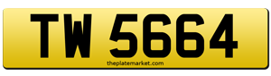 dateless number plates TW 5664