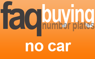 buy private number plate but don't have car yet